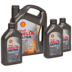 Set Ulei Motor Shell Helix Ultra 5W-40 4L + Set 3 Buc Ulei Motor Shell Helix Ultra 5W-40 1L
