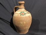 Arta si Traditie - Vechi ulcior romanesc cu flori din zona argesului / Muntenia !