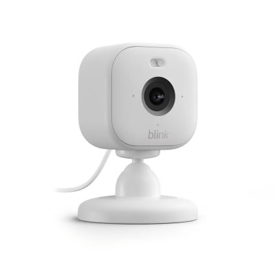 Camera de supraveghere inteligenta, Blink Mini 2, Full HD, viziune nocturna color, detectie miscare, audio bidirectional, compatibila Alexa, alb foto
