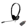 Casti Spacer, cu fir, standard, utilizare multimedia, call center, microfon