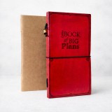 Agenda reincarcabila Traveler din piele naturala rosie cu mesaj + rezerva hartie de refill - Little book of big plans