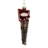 Cumpara ieftin Set 6 ornamente brad Craciun Fierastrau sticla multicolora 4x3x13 cm