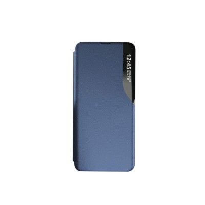 Husa Flip din Piele compatibila cu Samsung Galaxy A72, S-View, Smart Stand, Albastru foto