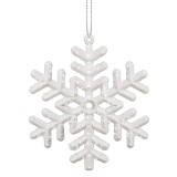 Decoratiune brad fulg de zapada, set 3 bucati, 8cm, alb Household NewTrend