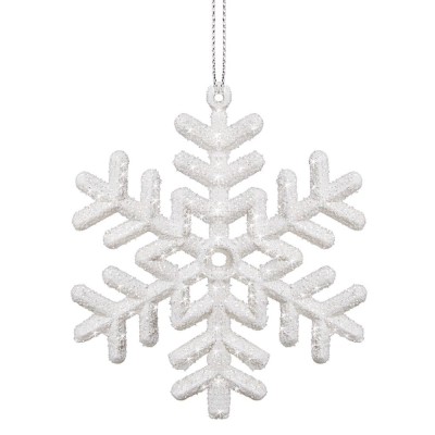 Decoratiune brad fulg de zapada, set 3 bucati, 8cm, alb Household NewTrend foto