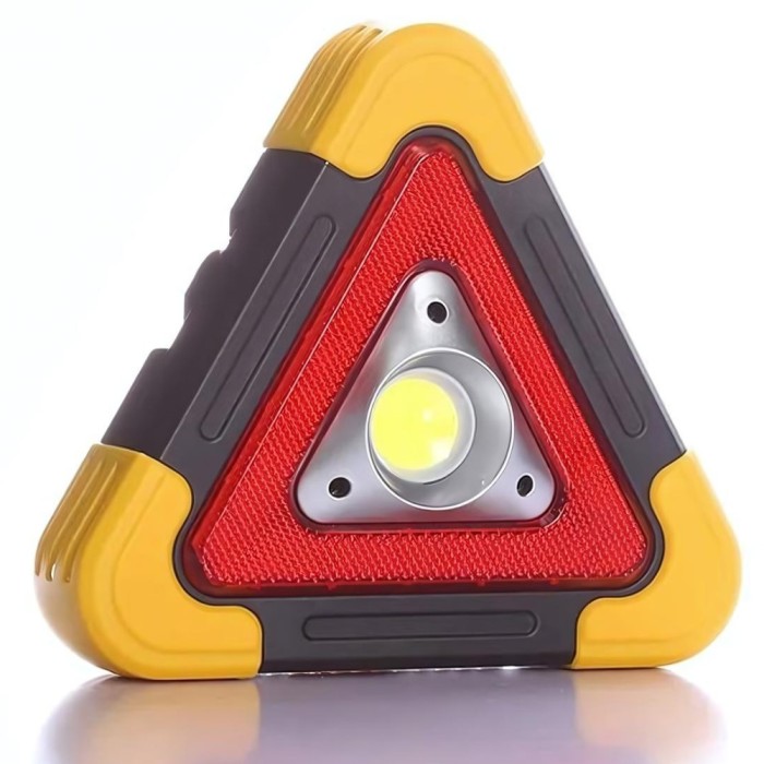 Triunghi Reflectorizant de Avertizare APF&reg; cu Incarcare Solara, 500 Lumeni COB si Incarcare Telefon
