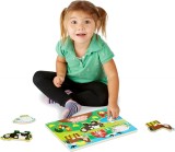Cumpara ieftin Puzzle lemn Melissa &amp; Doug, Ferma, 8 piese, educativ, multicolor