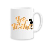 Cana alba personalizata &quot;Happy Halloween &quot; , INOVATIX&reg;️. 330ml