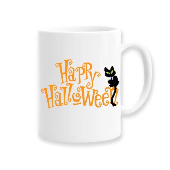 Cana alba personalizata &quot;Happy Halloween &quot; , INOVATIX&reg;️. 330ml
