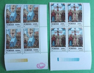 TIMBRE ROMANIA MNH LP 1583/2002 SFINTELE PASTI - Bloc de 4 timbre foto