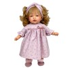 Papusa Nines D&#039;Onil, Celia, cu parul blond, cu rochie roz, cu miros de vanilie,
