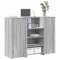 vidaXL Birou de recepție Gri Sonoma 135x50x103,5 cm Lemn prelucrat 3324192