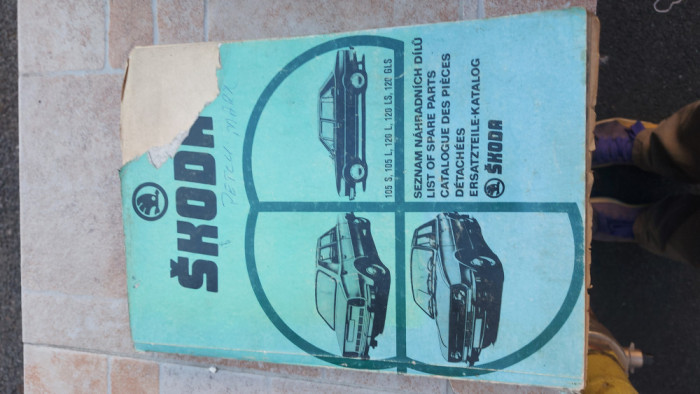 Manual reparație piese Skoda 105L, 120L, 1977 vintage