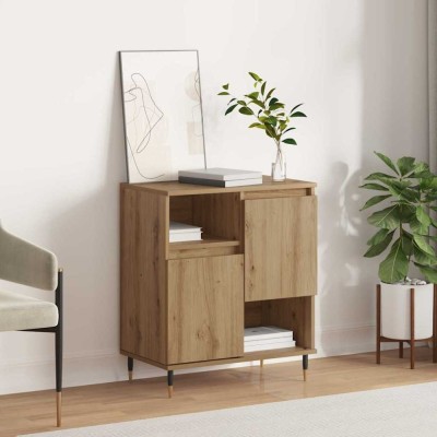 vidaXL Bufet stejar artizanal 60 x 35 x 70 cm Lemn compozit 879487 foto