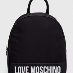 Love Moschino rucsac femei, culoarea negru, mic, cu imprimeu