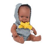 Papusa bebelus educativa 21 cm - Baiat african, MINILAND
