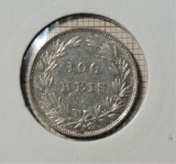 Portugalia 100 Reis 1889 - Louis I (Argint ) (348)