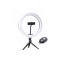 Lampa circulara LED 26 cm diametru cu telecomanda bluetooth pentru telefon + mini trepied extensibil