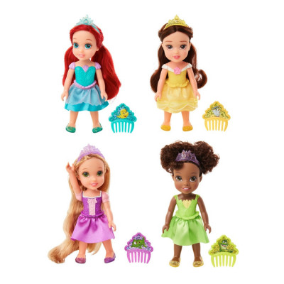 Disney Princess - Papusa cu sclipici si pieptene, 15 cm foto
