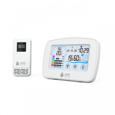 Termometru si higrometru digital Airbi Control BI1020, transmitator wireless extern foto