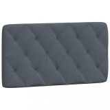 Cumpara ieftin Perna tablie de pat, gri inchis, 100 cm, catifea