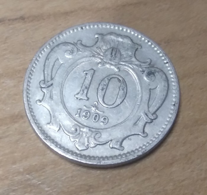 AUT AustroUngaria 10 heller 1909