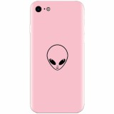 Husa silicon pentru Apple Iphone 8, Pink Alien