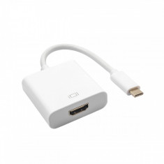 Adaptor AKYGA AK-AD-53 USB type C Male - HDMI Female 15 cm Alb foto