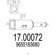 Filtru de particule , funingine PDF Citroen C8 (ea_, Eb_) 2.0 HDi 2.2 MTS - 17.00072 foto