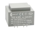 Transformator &icirc;ncapsulat 4,5VA 230V 9V 9V 250mA PCB