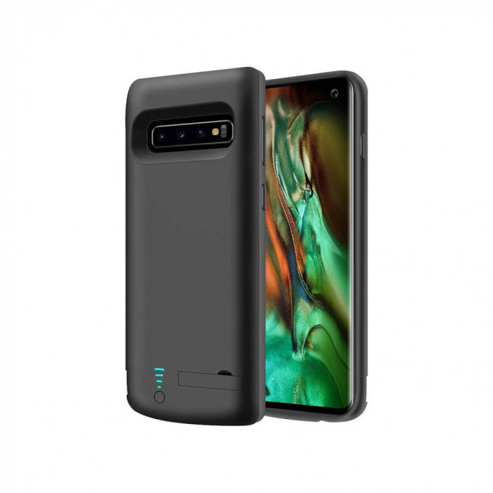 Husa Compatibila cu Samsung Galaxy S10 cu Baterie de 6000mAh Techsuit Power Pro Negru