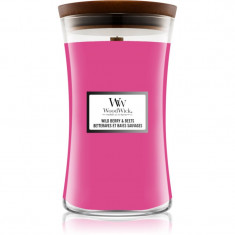 Woodwick Wild Berry & Beets lumânare parfumată cu fitil din lemn 609,5 g