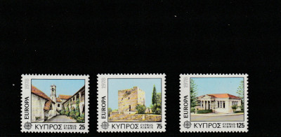 Cipru 1978--Europa CEPT,serie 3 valori dantelate,MNH,Mi.484-486 foto