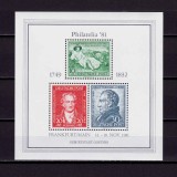 Cumpara ieftin ✅(V 9) Germania &#039;81, bloc oficial Expo.Fila. Frankfurt, Aliati 1949-Goethe ,MNH