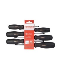 Set 6 surubelnite ax crom-vanadiu varf magnetic cu maner negru Toolland foto