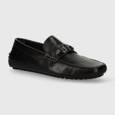 Karl Lagerfeld mocasini de piele HAGAN KL barbati, culoarea negru, KL22410