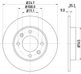 Disc frana CITROEN C2 ENTERPRISE (2009 - 2016) KRIEGER 0950004252