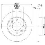 Disc frana CITROEN C4 Cupe (LA) (2004 - 2011) KRIEGER 0950004252