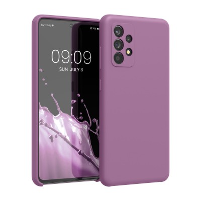 Husa Kwmobile pentru Samsung Galaxy A52/Galaxy A52 5G/Galaxy A52s 5G, Silicon, Mov, 54347.235 foto