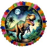 Pinata pentru petreceri, 35 cm, multicolora, model T-REX, cu umplutura de jucarii pentru 15 copii