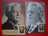 HOPCT MAXIMA ROMANIA NR 1247 SET 2 MAXIME MIHAIL SADOVEANU -/PERSONALITATI