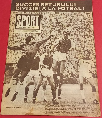 Revista SPORT nr.2/februarie 1986 (prezentare loturi echipe div.A) foto