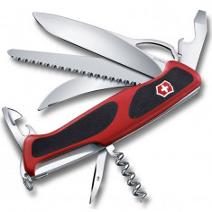 Cutit de buzunar Victorinox Rangergrip 57 Hunter, multifunctional, rosu foto