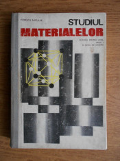 Popescu Niculae - Studiul materialelor (1974, editie cartonata) foto