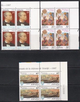 Spania 1997 - Aniversări, Bloc de 4, MNH foto