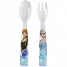 Set lingurita si furculita melamina Frozen Lulabi, 6 luni+, Multicolor foto