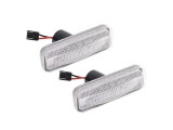 Set lampa semnalizare laterala Opel Omega B 1994-1999, Omega B 1999-2003, fata, stanga+dreapta, indicator dinamic; LED; transparent; Tuning;