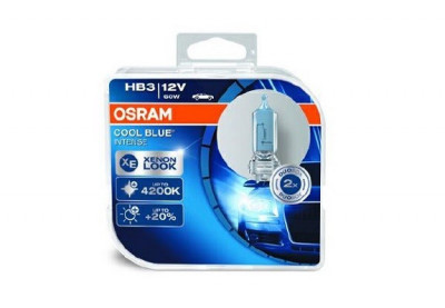 Set 2 becuri Osram HB3 Cool Blue Intense 12V 60W 9005CBI-HCB foto