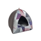 CULCUS TEXTIL PENTRU CAINI SI PISICI IGLU VEGA L GEO VIOLA 43x43x38 CM