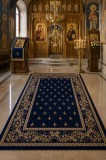 Cumpara ieftin Covor Bisericesc Lotos 15033-810, Marime 80 x 150 cm, Albastru, Inaltime Fir 8 mm, Antialergic, Polipropilena, Manastire, Biserica, Altar, Naos, Prona